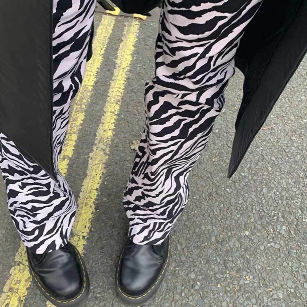 NWT MOTEL zebra trouser